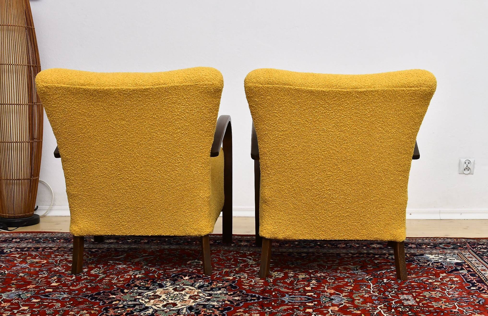 Art Deco armchairs in the style of Halabal, 1930s