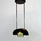 Green and White Murano Glass Pendant Light by Mazzega, 1970