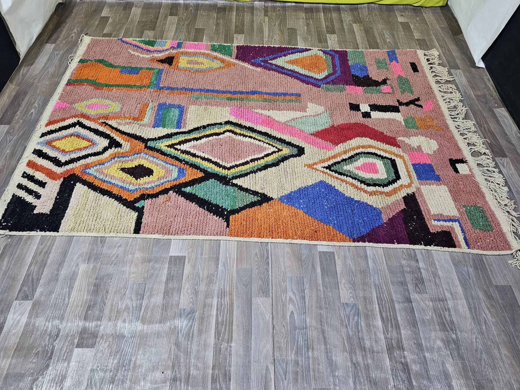 Tapis marocain en laine naturelle 3 x 2 m