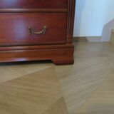 4-drawer chest of drawers – Cherry stain – Imitation Empire style – 80s