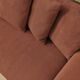 Terracotta corduroy straight sofa