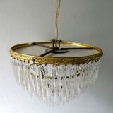 Brass ceiling, 3 rows of stamps and mirror, art deco