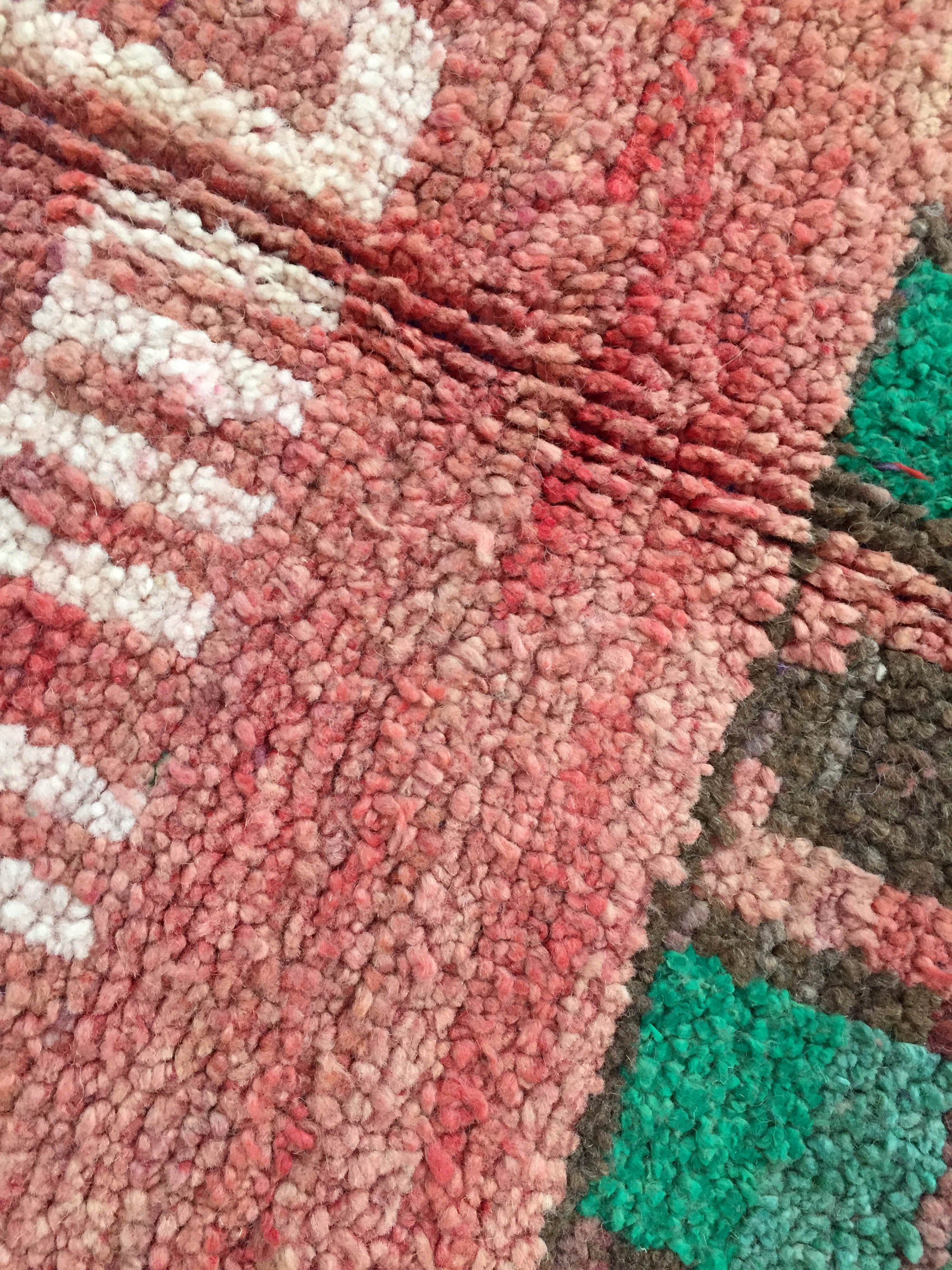 Moroccan Berber carpet red boujaad with colorful patterns 260x170cm