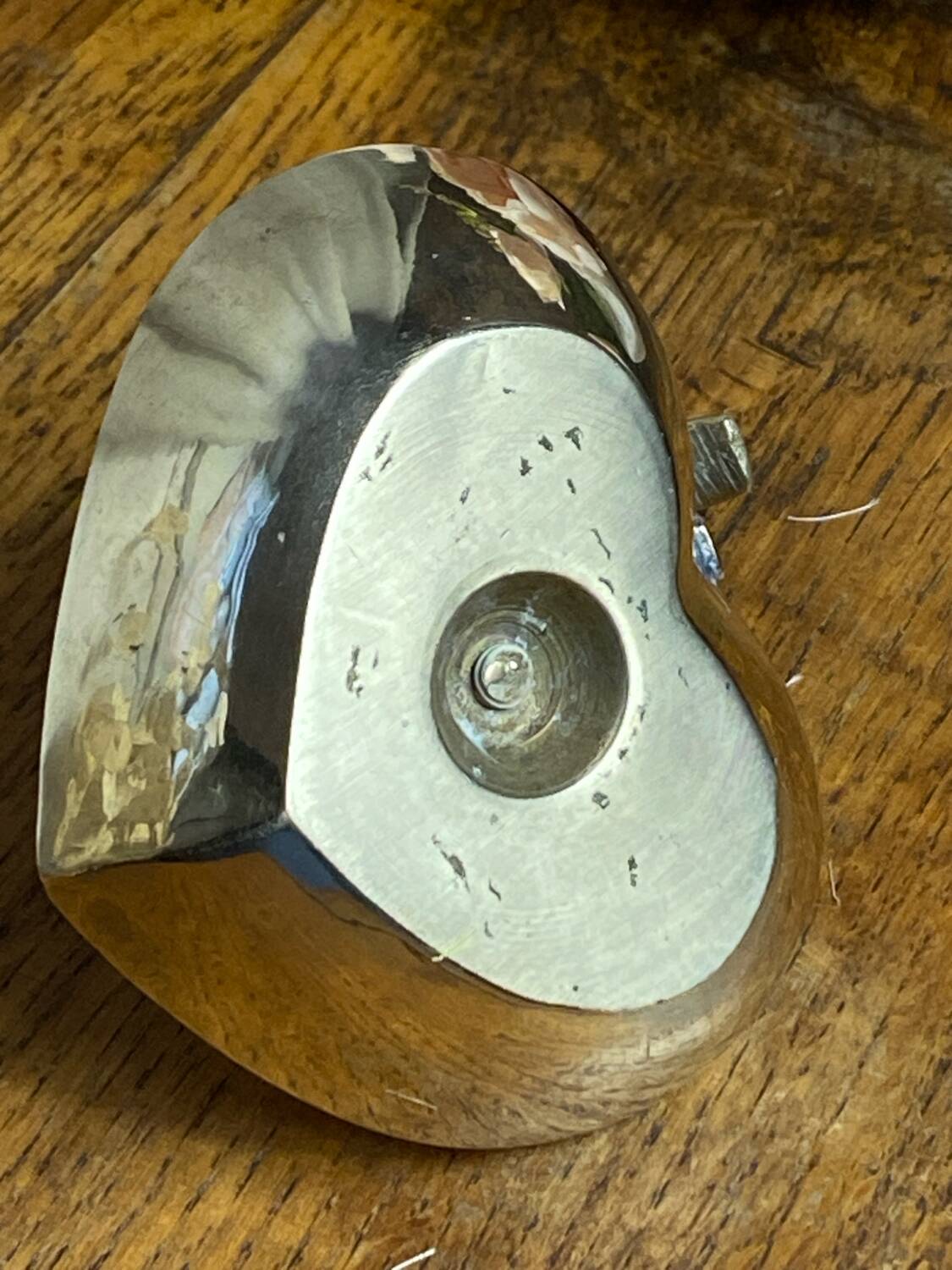 Brass heart candle holder