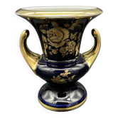 Vase à anses Royal Porzellan Bavaria KPM – cobalt et décor doré