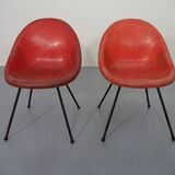 Set of French Fiberglass Side Chairs, 1960s