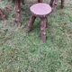 Garden furniture in 'rockery' cement