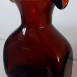 Blown glass amber vase