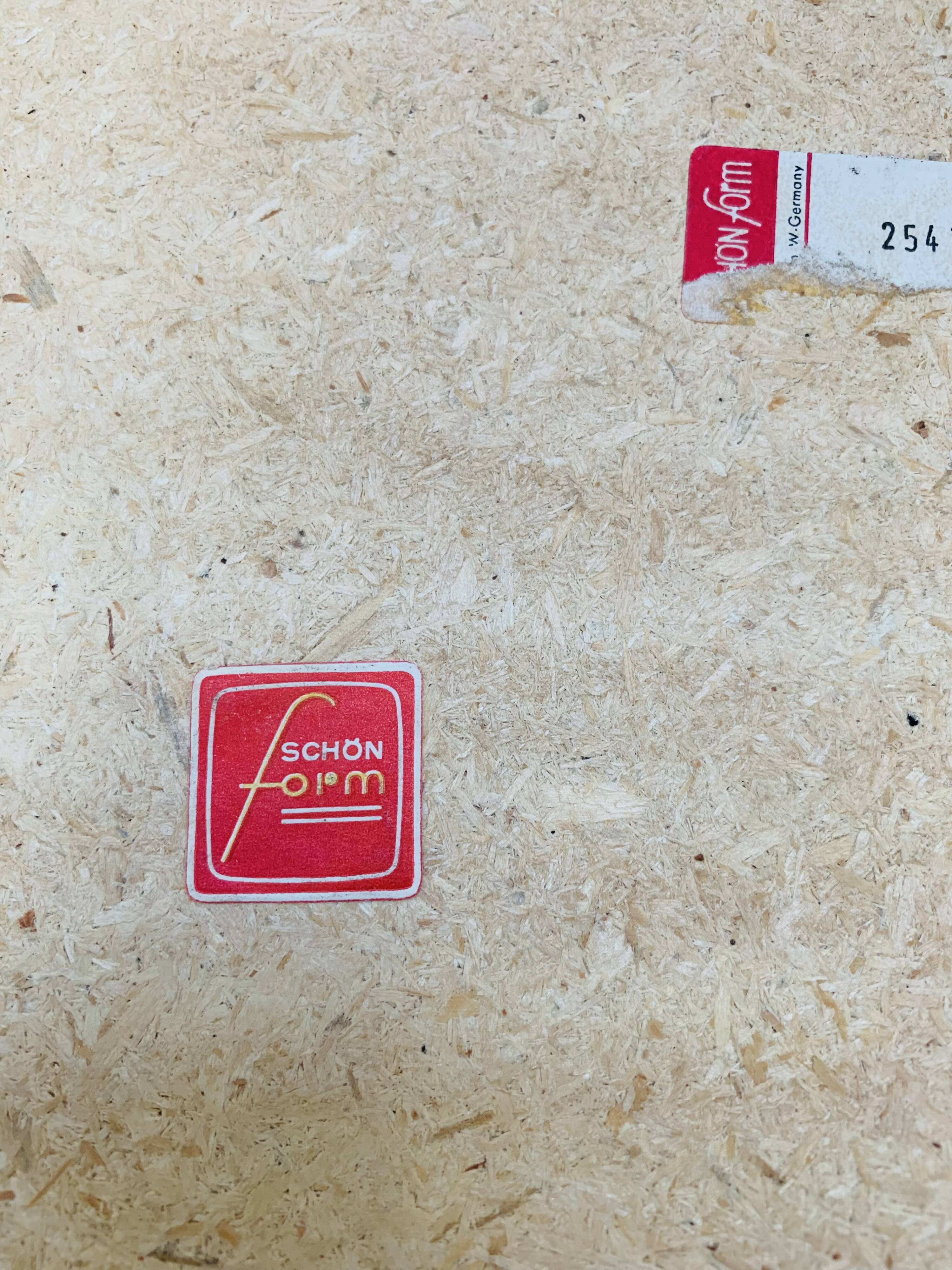 Mirror rearview mirror gold strapping Schönform 60s