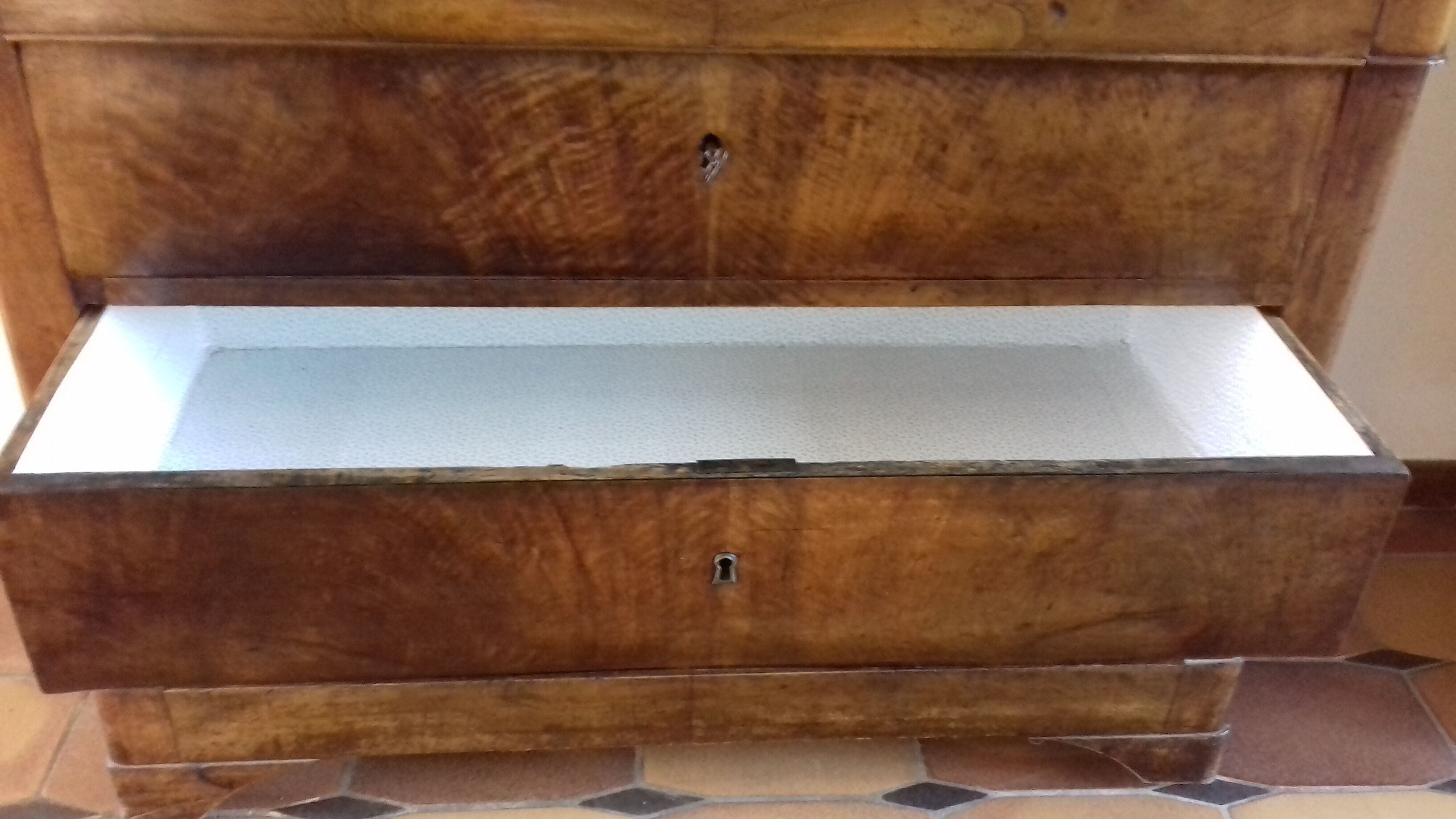 Convenient Louis Philippe plateau with marble