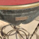 Side table in painted and enamelled tole