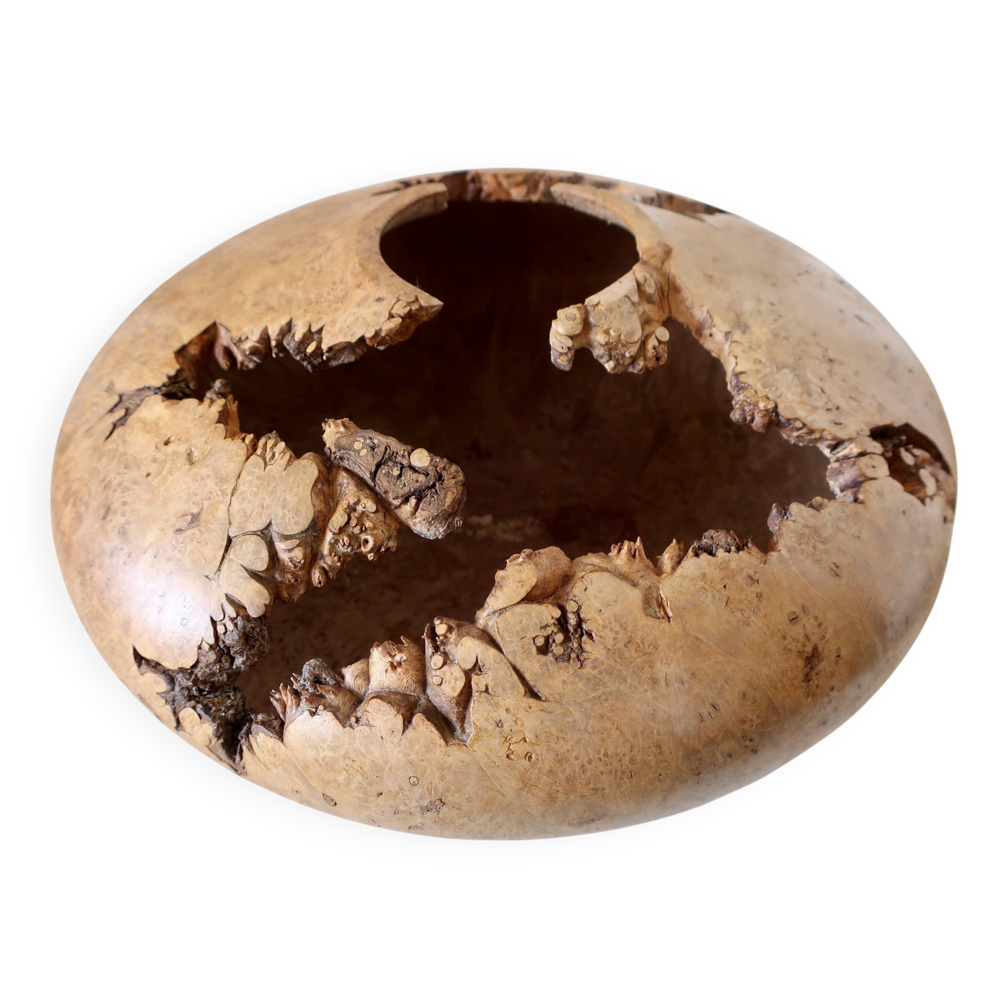 Mike Mahoney, Maple Burl Sculpture Vase, 28cm, Very Good Condition