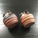 Pair of sandstone pitchers