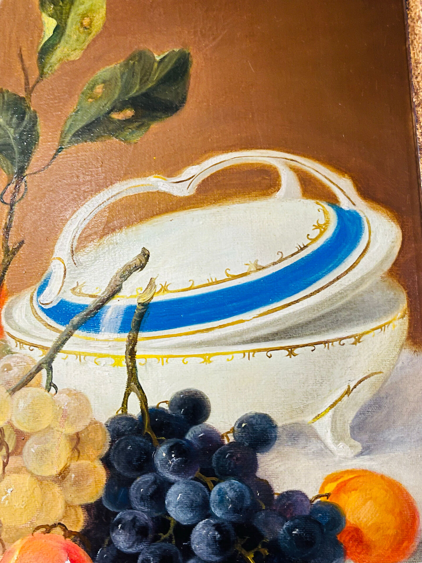 Nature morte ancienne, école russe, huile sur toile, signée à Shulg