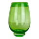 Vase verre bullé vert, vintage