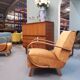 1930 Jindrich Halabala Bentwood Armchair in Rust Brown Velvet