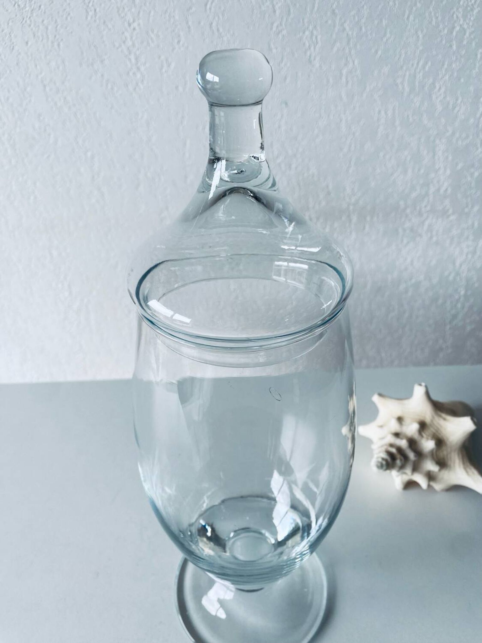 Grand flacon forme apothicaire en verre