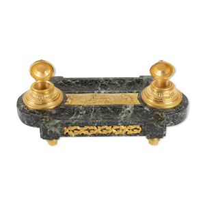 Encrier en bronze doré