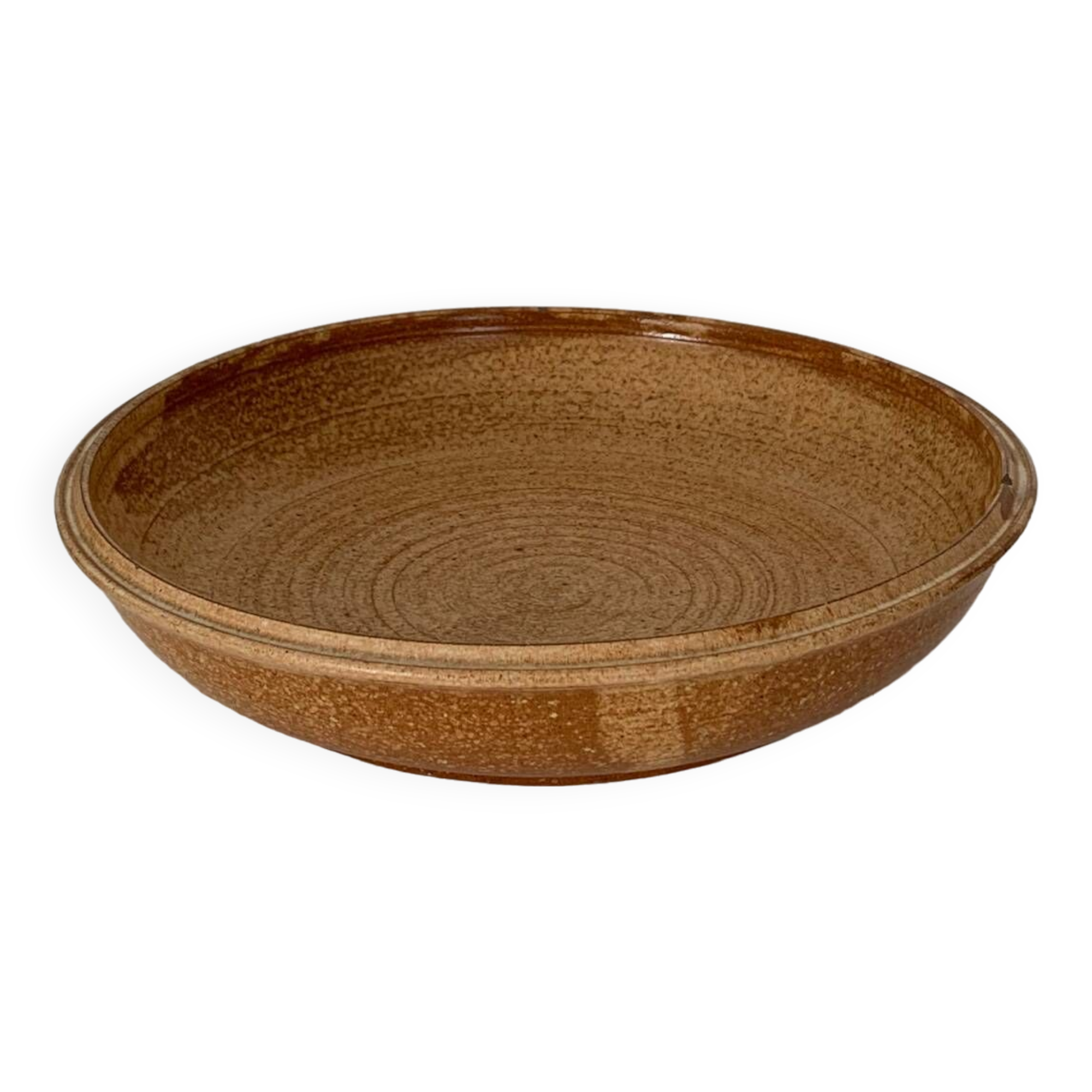 Large signed stoneware bowl.