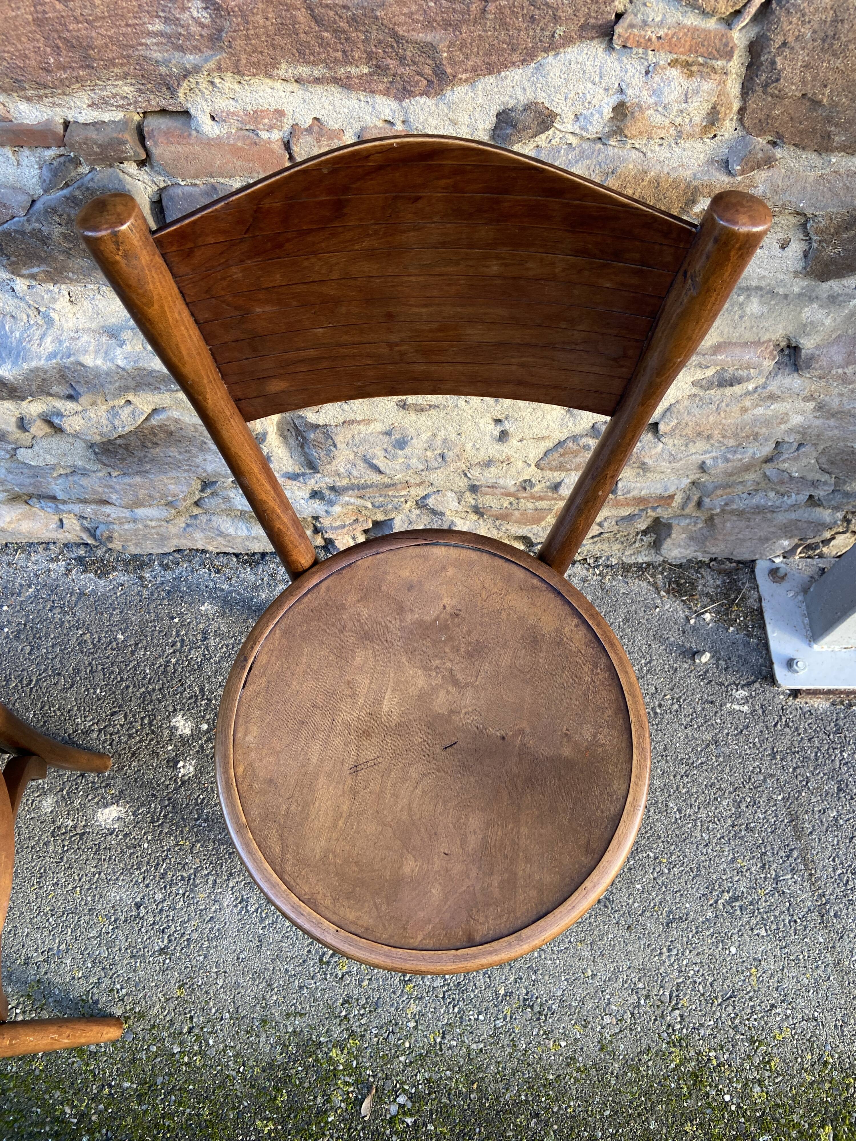 6 chaises bistrot café viennoise austria 1920s style Thonet bois courbé