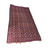 Tapis kilim rouge traditionnel artisanal 138 x 244