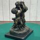 Bronze piece depicting 3 cherubs signed J. DASTE - 1950s
