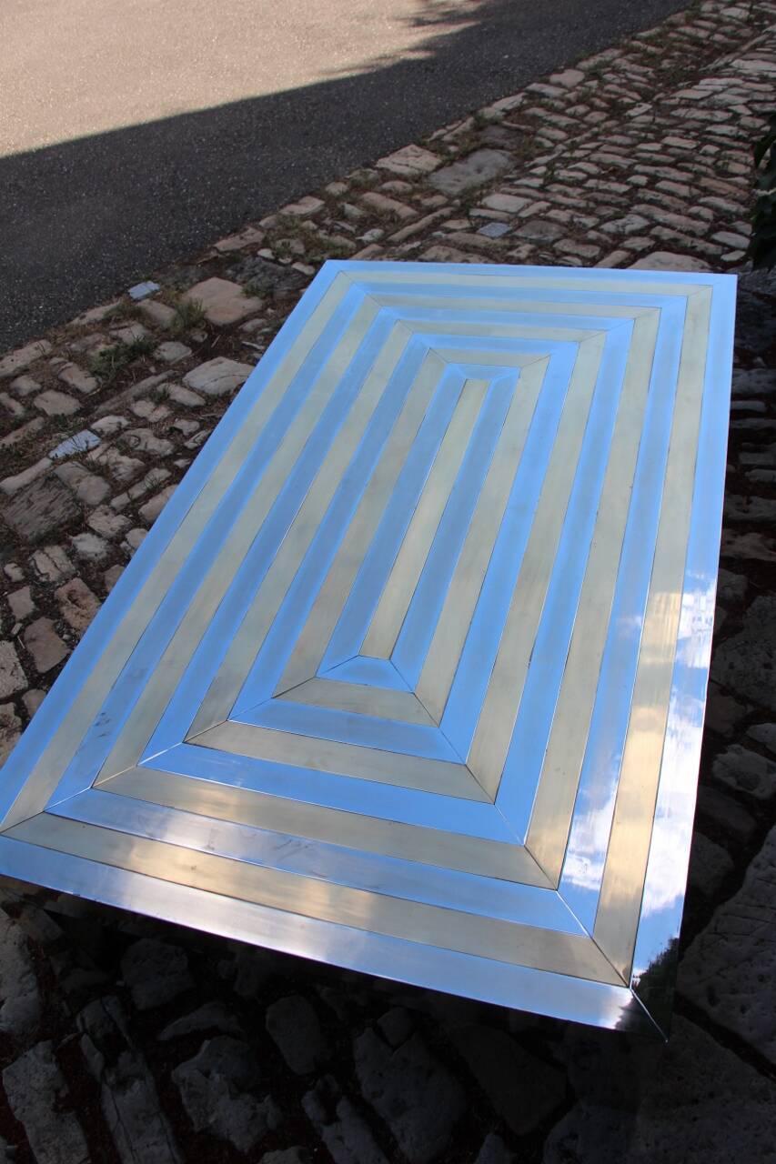 Grande Table Basse Années 70 Attribué A La Maison Jansen