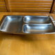 Plat de service ancien chichester inox made in england vintage #e164