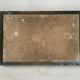 Antique patinated brass mirror 24x38cm