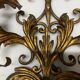 Large Italian Tole Gold Gilded Sconces Set of 2  1960’s 