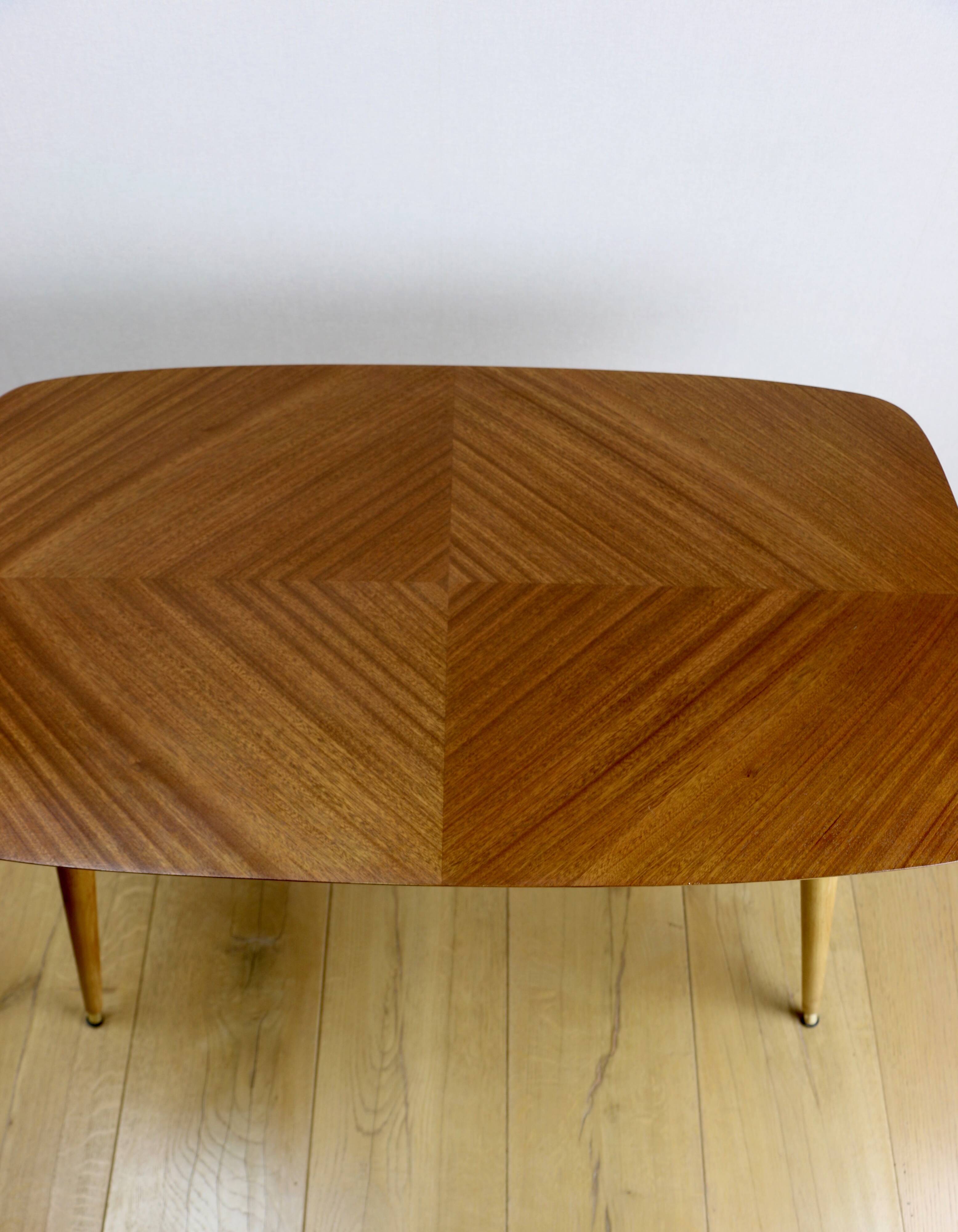 Scandinavian Swedish coffee table console 1970s - walnut