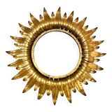 Sun mirror in gold metal, 1960´s