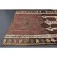 Vintage Turkish Oushak handmade wool cotton brown runner rug 168x395