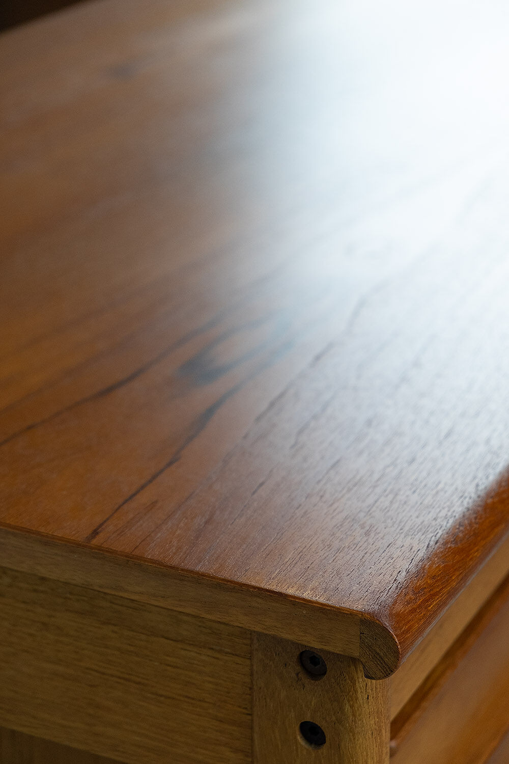 Teak Desk with movable table top by Løvig, 1960s