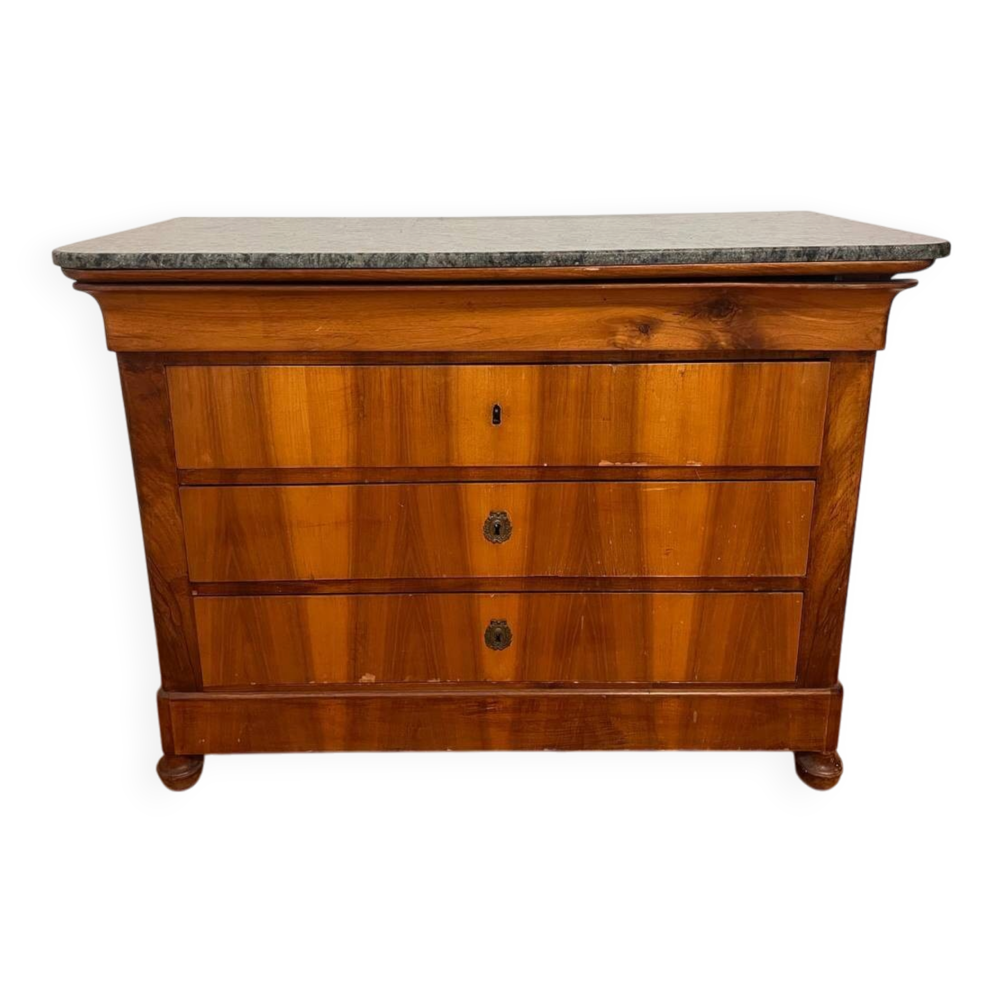 19th-century commode with a marble top