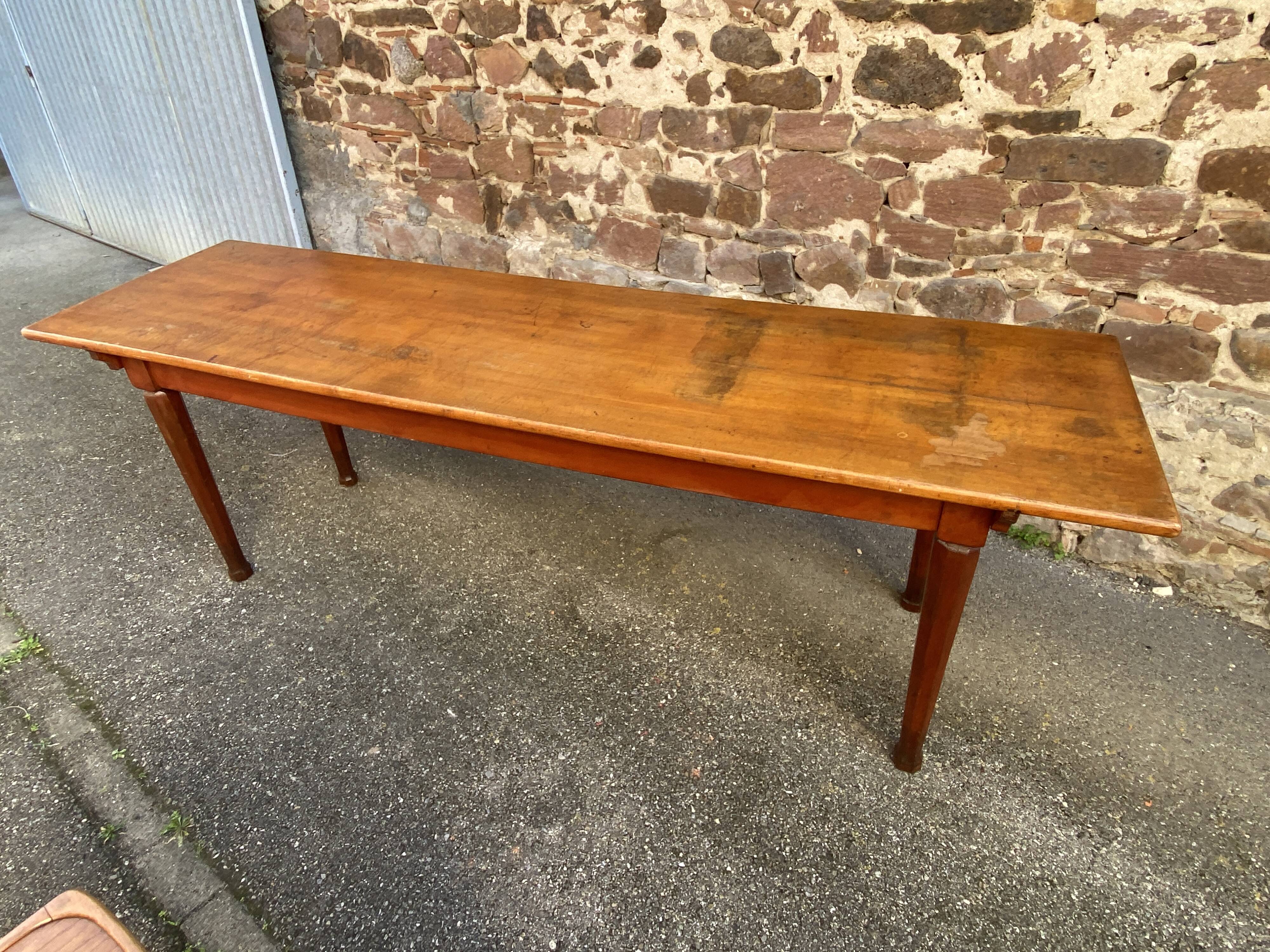 Large Alsatian winstub bistro restaurant cafe table 1930