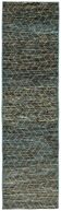 Handwoven Turkish Rustic 90 cm x 320 cm Blue Wool Runner Carpet