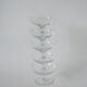 set of 5 engraved crystal champagne glasses 1950 9 x 6.5 cm