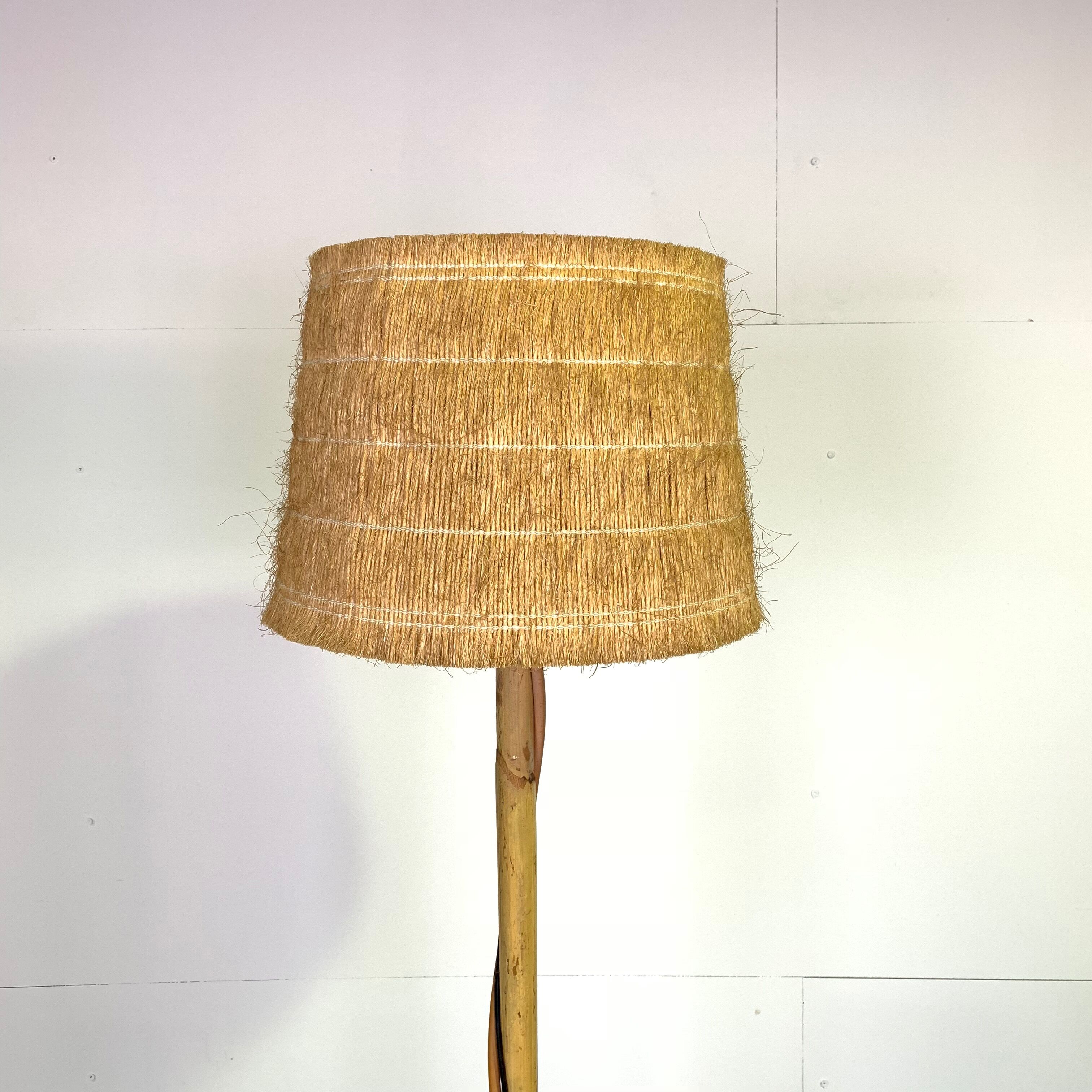 Floor lamp shelf and door magazine rattan