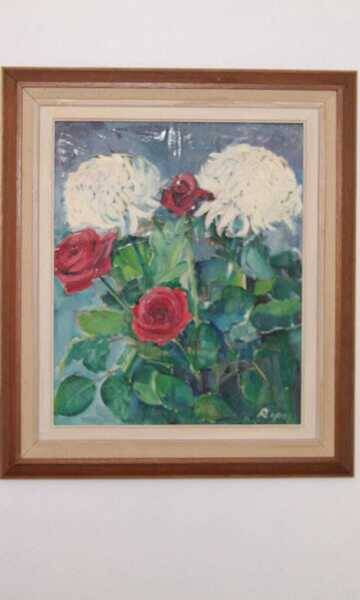 Original mid-century Swedish oil on panel – “Bloomer” by Hans Ripa – vintage & framed – 61.5 × 53 cm