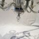 Murano glass chandelier shaped old drop 6 vintage branches