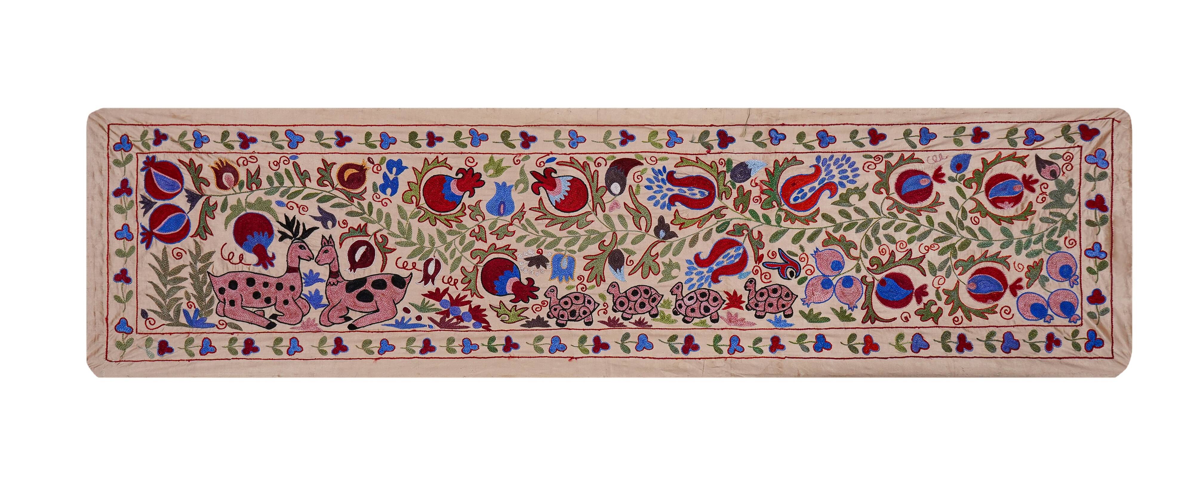 Hand-knotted rug, vintage Turkish rug 51x190 cm