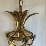 Bronze and polished glass suspension circa 1900