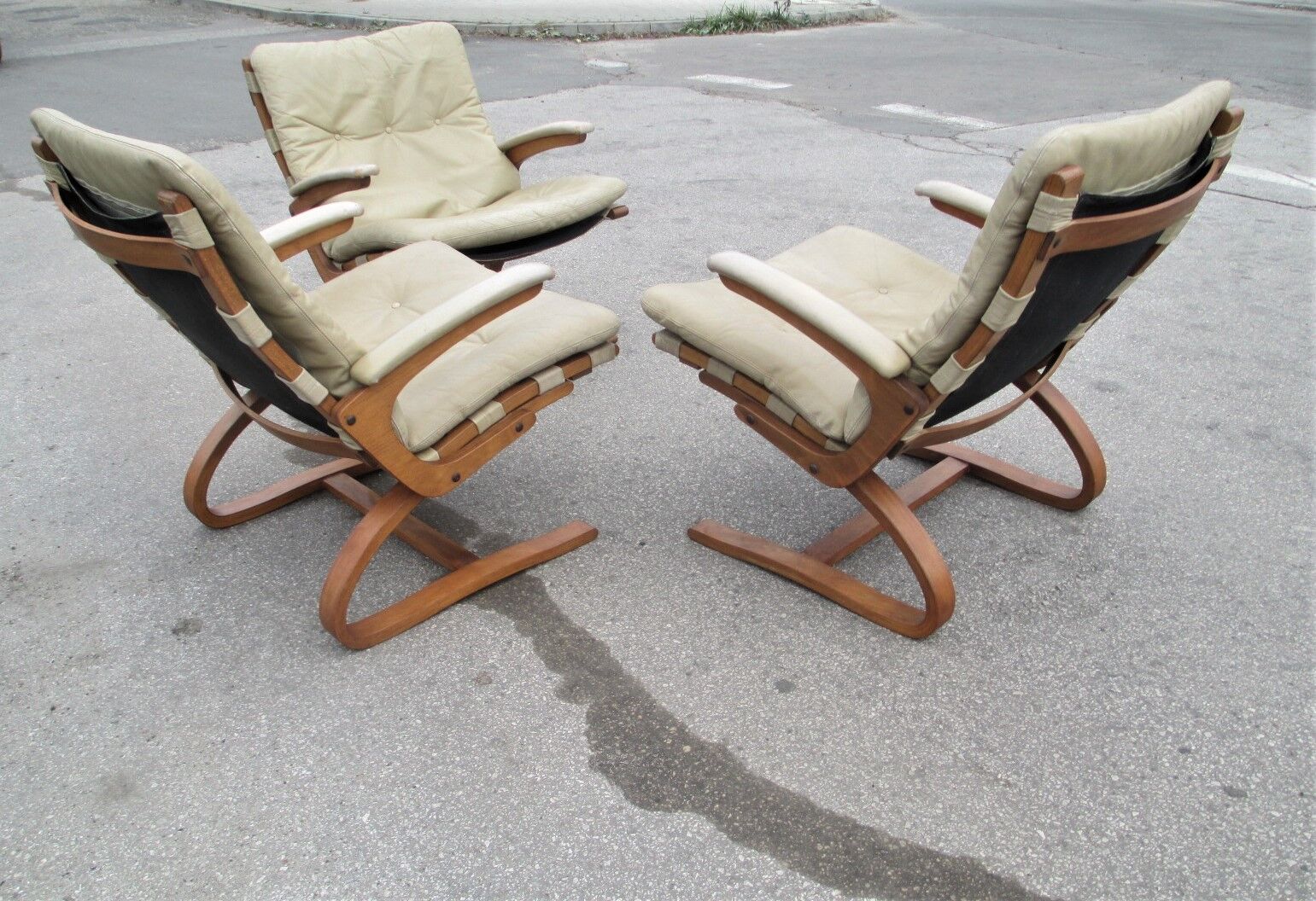 Set of Three Armchairs, Rybo Rykken & Co., Norway, 1970s