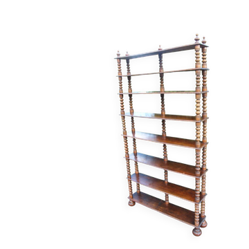 Large turned wooden shelf/bookcase