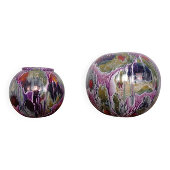 Ceramic vases 508-20 and 504-15 from Scheurich, 1970s, set of 2.