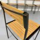 6 anciennes chaises en métal et bois design italien des années 80 vintage