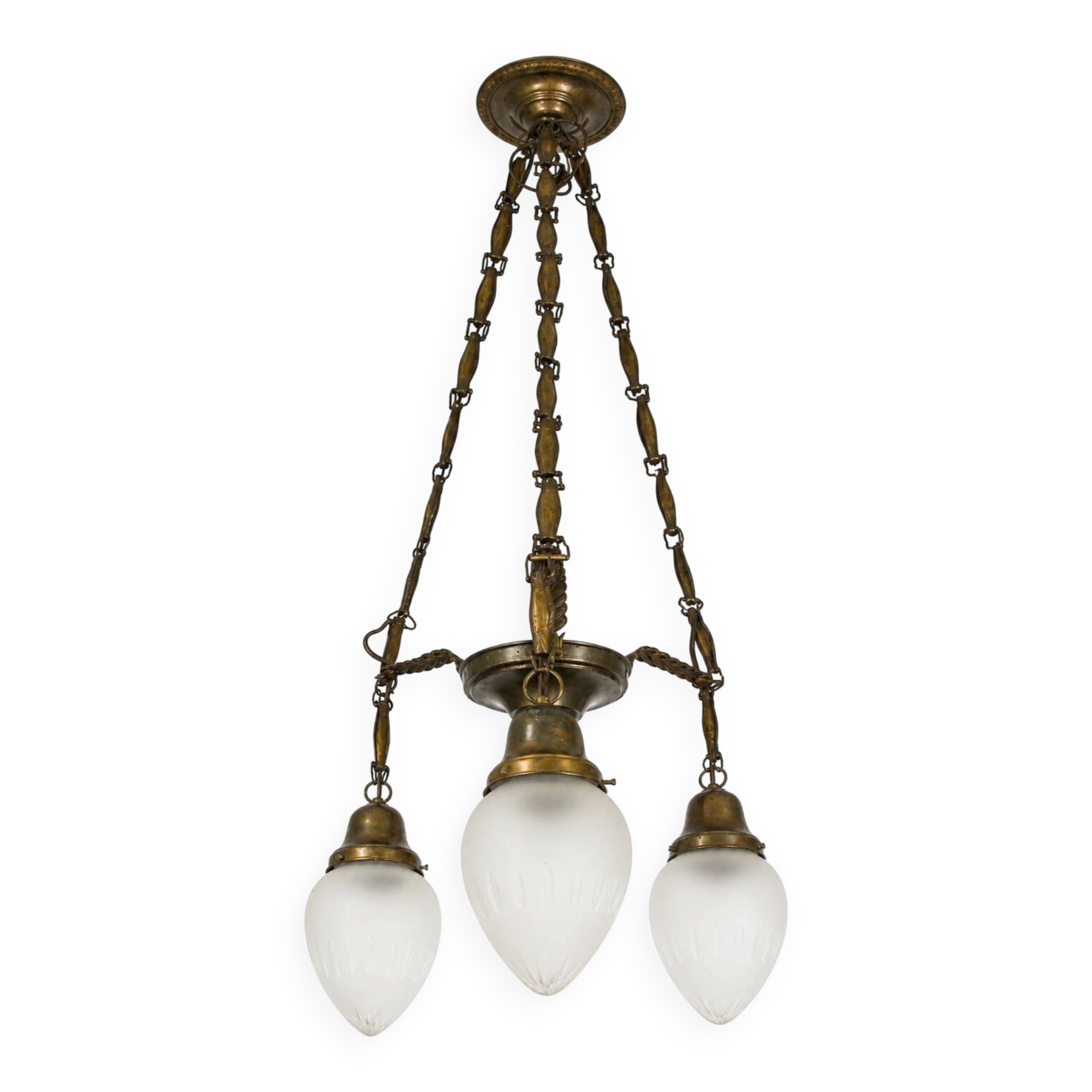 An Art Deco chandelier from the 1930s