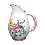 Ceramic jug Roullet Renoleau floral decoration