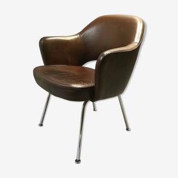 Fauteuil conférence de Eero Saarinen en cuir